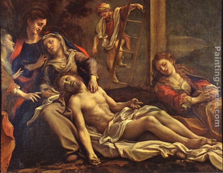 Deposition from the Cross painting - Correggio Deposition from the Cross art painting